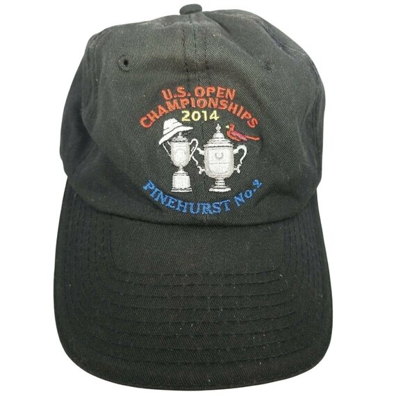 Pinehurst USGA Member Golf Hat Cap Black Adjustable Strapback 2014 US Open - Picture 1 of 9
